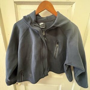 Nike Kids Dark Navy Full-Zip Hooded Fleece Jacket